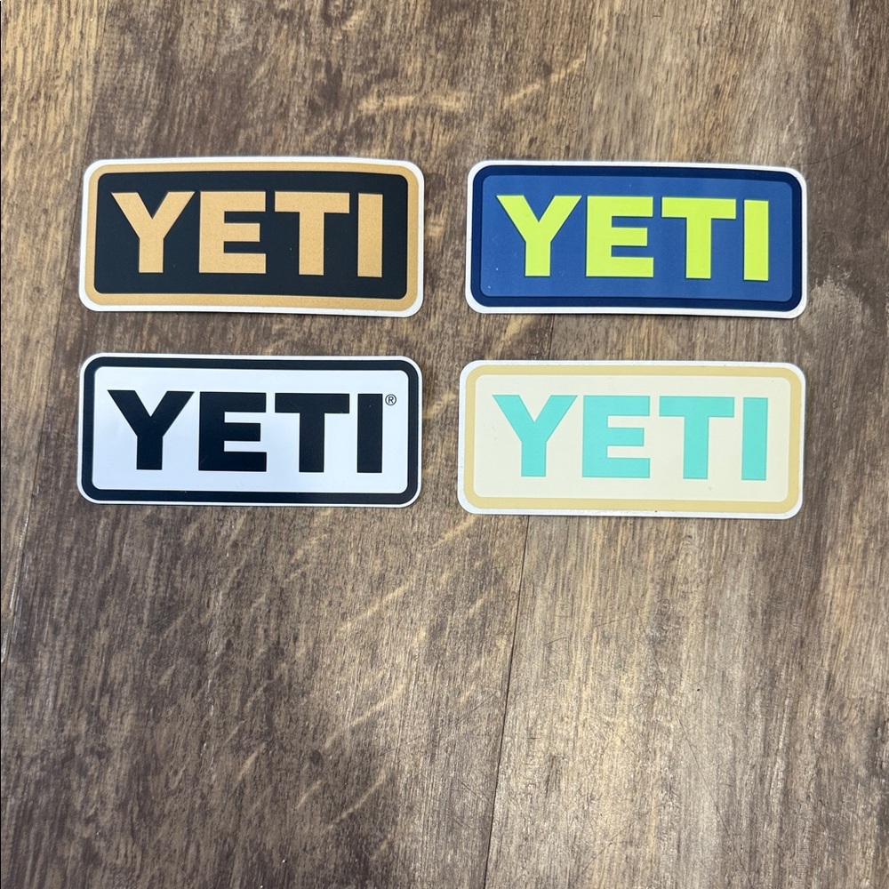 Yeti Logo Sticker Collection - Black, Blue, White, Tan